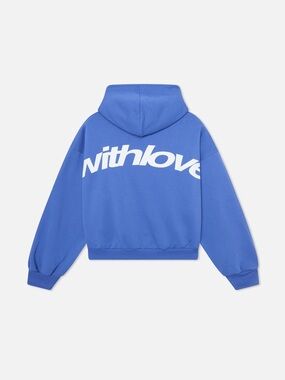 Scuffers With Love Sign Blue hoodie